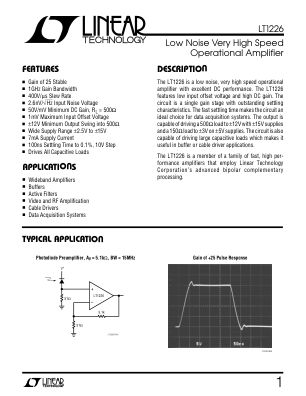 LT1226 datasheet cover page