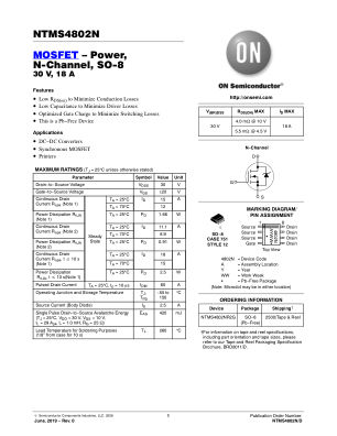 NTMS4802N 数据手册首页