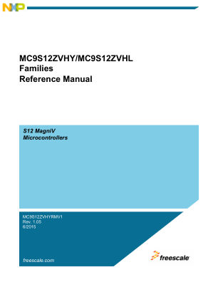 MC9S12ZVHYRMV1 数据手册首页