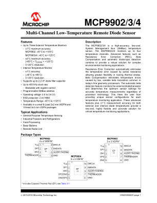MCP9902T-1E 数据手册首页