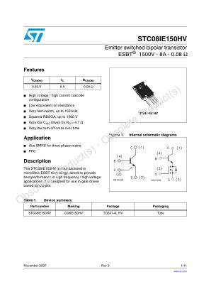 STC08IE150HV 数据手册首页
