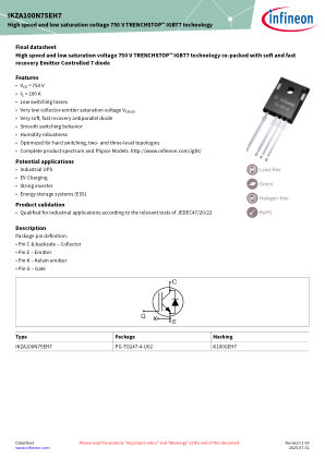 IKZA100N75EH7 数据手册首页