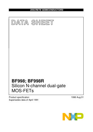 BF998 数据手册首页