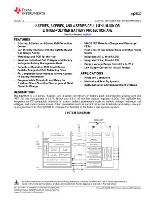 BQ29330 datasheet cover page