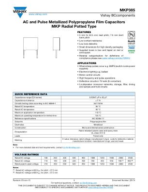MKP385 数据手册首页