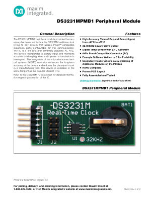 DS3231MPMB1 datasheet cover page