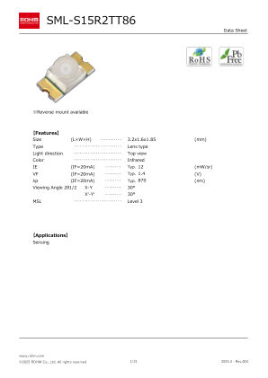SML-S15R2T datasheet cover page