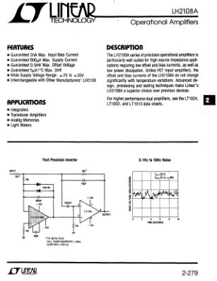 LT2108A datasheet cover page