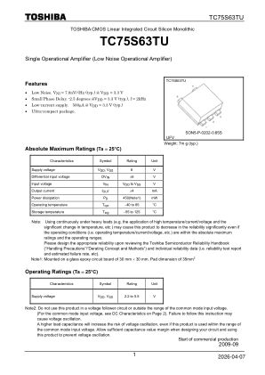 TC75S63TU datasheet cover page