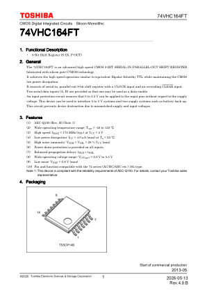 74VHC164FT datasheet cover page