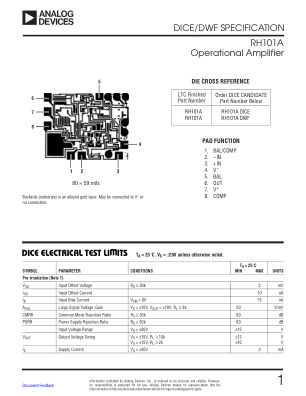 RH101A 数据手册首页