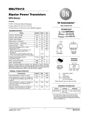 MMJT9410 datasheet cover page