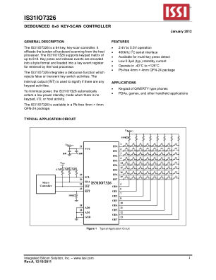 IS31IO7326-QFLS4-TR datasheet cover page