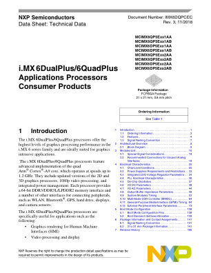 IMX6DQPCEC 数据手册首页