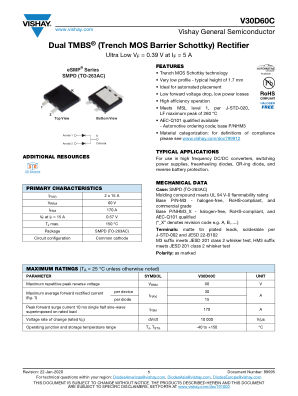 V30D60C datasheet cover page