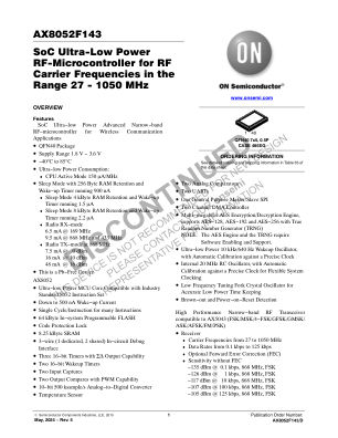 AX8052F143 datasheet cover page