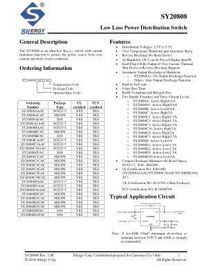 SY20808AAAC datasheet cover page