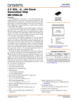 MC100EL38 datasheet cover page