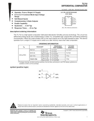 TL712 数据手册首页