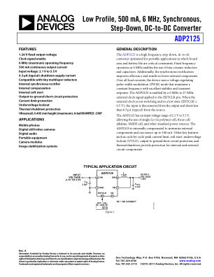 ADP2125 数据手册首页