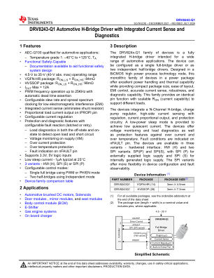 DRV8243-Q1 datasheet cover page