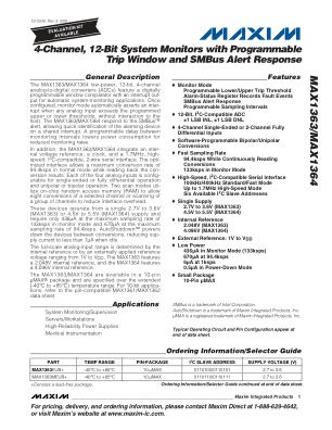 MAX1363 datasheet cover page