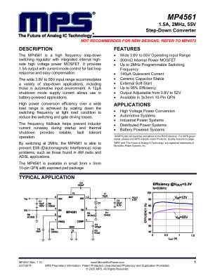 MP4561 datasheet cover page