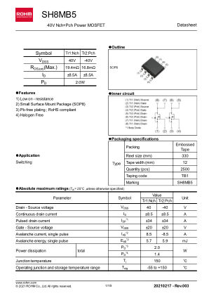 SH8MB5 datasheet cover page