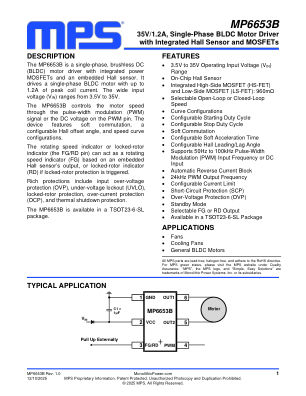 MP6653B datasheet cover page