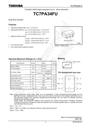 TC7PA34FU 数据手册首页