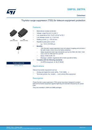 SMP50 datasheet cover page