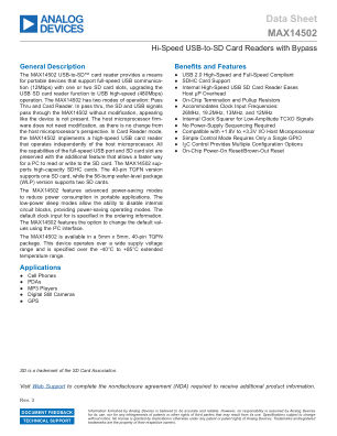 MAX14502 datasheet cover page