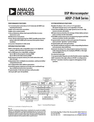 ADSP-218XN datasheet cover page