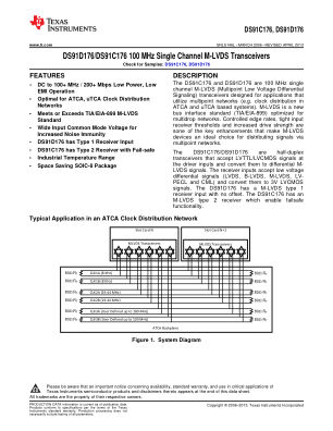 DS91D176 datasheet cover page