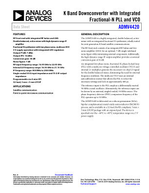 ADMV4420 数据手册首页