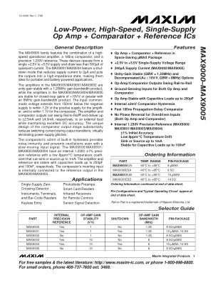 MAX9000-MAX9005 datasheet cover page