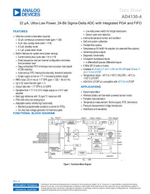 AD4130-4 datasheet cover page