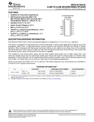 SN74LVC138A-Q1 datasheet cover page