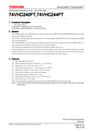 74VHC240FT datasheet cover page