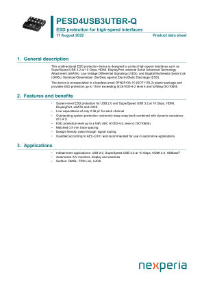 PESD4USB3UTBR-QX datasheet cover page