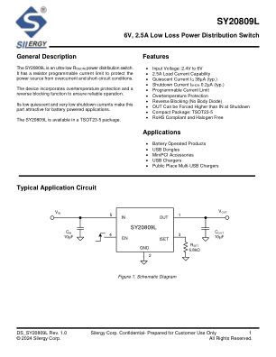 SY20809LACC datasheet cover page