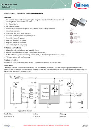 BTS50010-1LUA datasheet cover page
