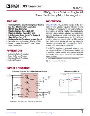 LTM8024 datasheet cover page