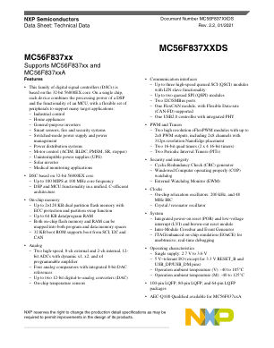 MC56F837XXDS 数据手册首页