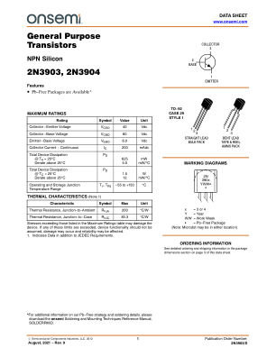 2N3903 datasheet cover page