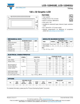 LCD122H32EJ datasheet cover page