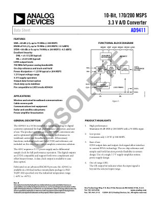 AD9411 datasheet cover page