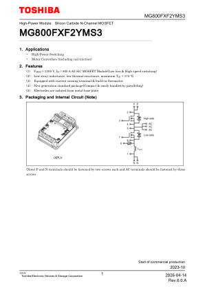 MG800FXF2YMS3 datasheet cover page