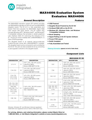 MAX44006EVSYS 数据手册首页