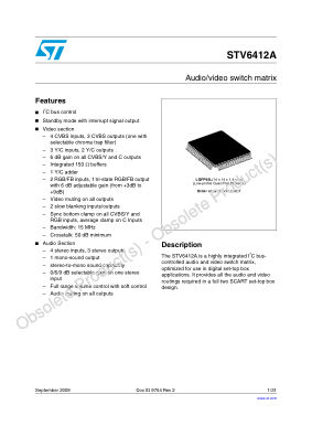 STV6412A datasheet cover page